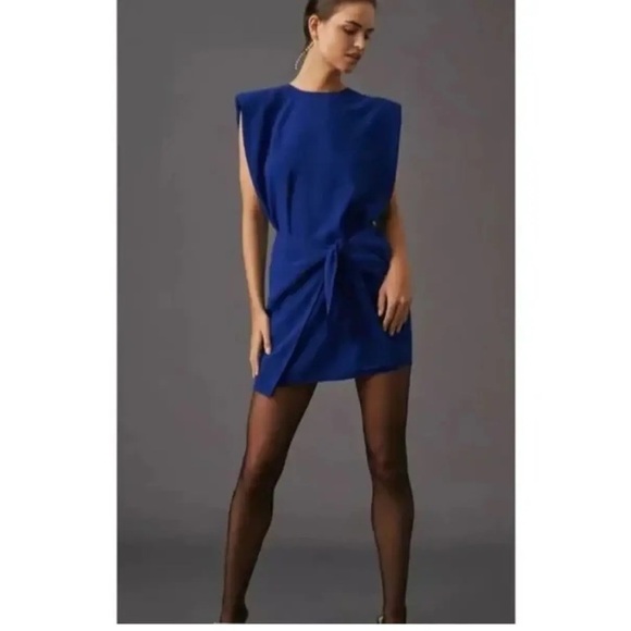 Amanda Uprichard Royal Blue Copeland Chic Mini Dress- XS - Picture 2 of 11